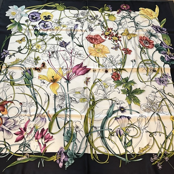 Gucci Silk Floral Scarf - Picture 1 of 6